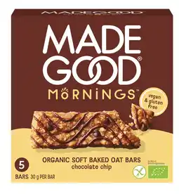De Online Drogist Made Good Mornings Chocolate Chip Soft Baked Oat Bars aanbieding