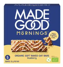 De Online Drogist MadeGood Mornings Blueberry Soft Baked Oat Bars aanbieding
