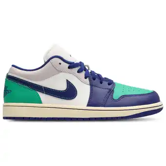 Foot Locker Jordan 1 Low Sneakers Heren - Wit - Maat 40 - Leer aanbieding