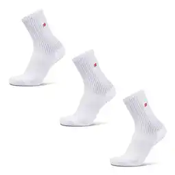 Foot Locker New Balance Crew 3 Pack Sokken Unisex - Wit - Maat 43-46 - Katoen aanbieding