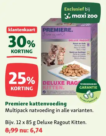 Maxi Zoo Premiere kattenvoeding aanbieding
