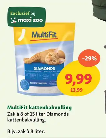 Maxi Zoo Multifit kattenbakvulling aanbieding
