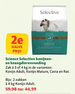 Maxi Zoo Science selective konijnen en knaagdierenvoeding aanbieding