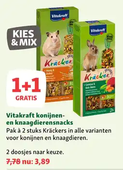Maxi Zoo Vitakraft konijnen en knaagdierensnacks aanbieding
