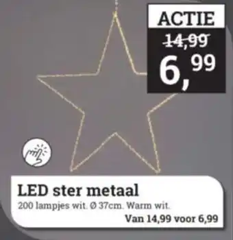 Tuincentrum Osdorp Led ster metaal aanbieding