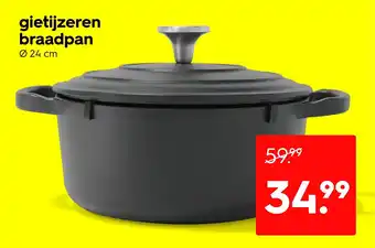 HEMA Gietijzeren braadpan aanbieding