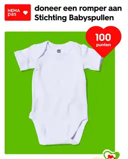 HEMA Doneer een romper aan stichting babyspullen aanbieding