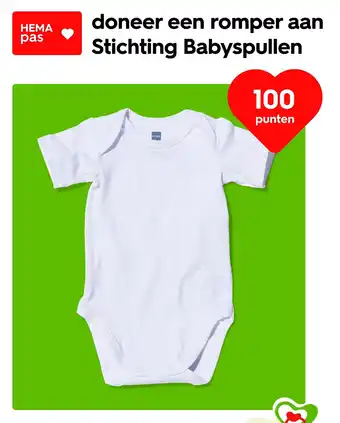 HEMA Doneer een romper aan stichting babyspullen aanbieding