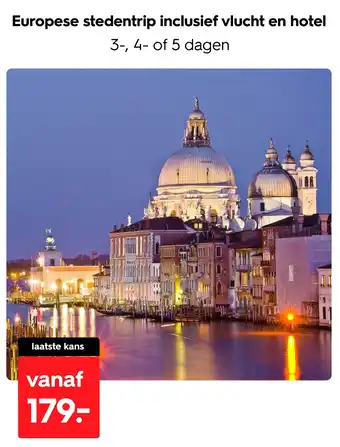 HEMA Europese stedentrip inclusief vlucht en hotel aanbieding