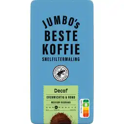 Jumbo Jumbo's Beste Koffie Snelfiltermaling Decaf 500 g aanbieding