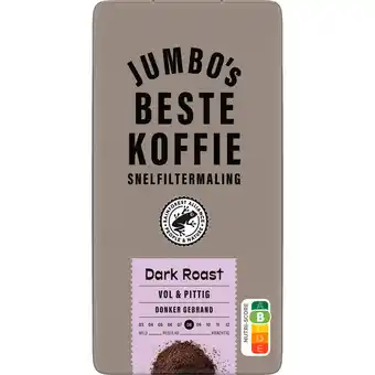 Jumbo Jumbo's Beste Koffie Snelfiltermaling Dark Roast 500 g aanbieding