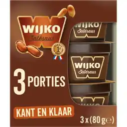 Jumbo Wijko Satésaus kant en klaar 3 x 80 g aanbieding