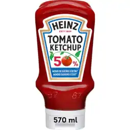 Jumbo Heinz Tomaten Ketchup 50% Minder Suikers & Zout 570 ml aanbieding