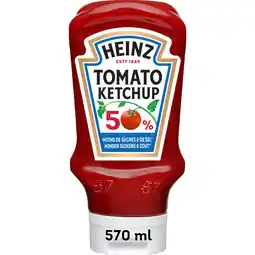 Jumbo Heinz Tomaten Ketchup 50% Minder Suikers & Zout 570 ml aanbieding
