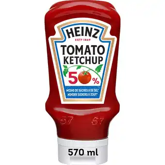 Jumbo Heinz Tomaten Ketchup 50% Minder Suikers & Zout 570 ml aanbieding