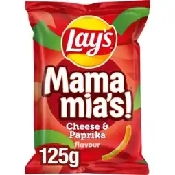 Jumbo Lay's Mama Mia's Paprika Kaas Chips 125 gr aanbieding