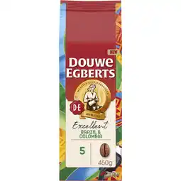 Jumbo Douwe Egberts Excellent Brazil & Colombia 450 g aanbieding