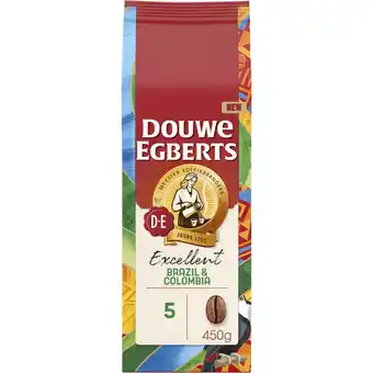 Jumbo Douwe Egberts Excellent Brazil & Colombia 450 g aanbieding