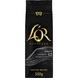 Jumbo L'OR Espresso Onyx Koffiebonen 500 g aanbieding