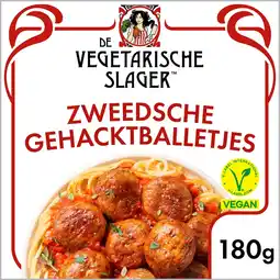 Jumbo De Vegetarische Slager Zweedsche Gehacktballetjes Vegan 180 g aanbieding
