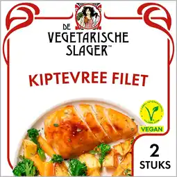 Jumbo De Vegetarische Slager Kiptevree Filet Vegan 180 g aanbieding