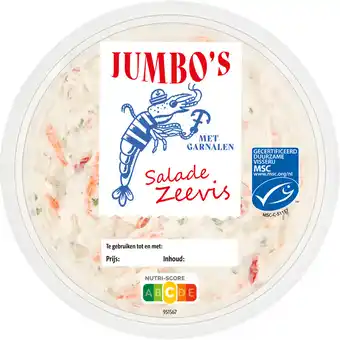 Jumbo Jumbo's Salade Zeevis met Garnalen 125 g aanbieding