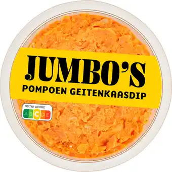 Jumbo Jumbo's Pompoen Geitenkaasdip 150 g aanbieding