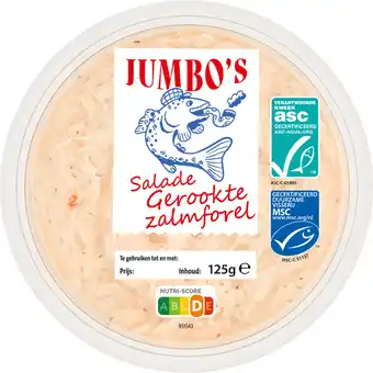 Jumbo Jumbo's Salade Gerookte Zalmforel 125 g aanbieding