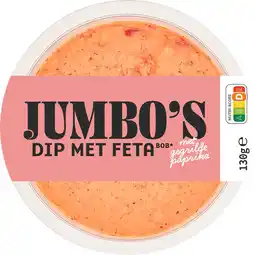Jumbo Jumbo's Dip Feta met Gegrilde Paprika 130 g aanbieding
