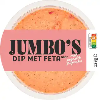 Jumbo Jumbo's Dip Feta met Gegrilde Paprika 130 g aanbieding