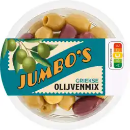 Jumbo Jumbo's Griekse Olijvenmix 120 g aanbieding