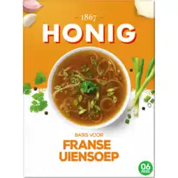 Jumbo Honig Maaltijdmix voor Franse Uiensoep 64 g aanbieding