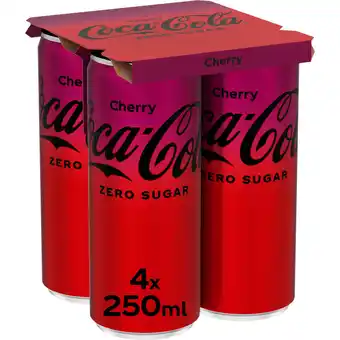 Jumbo Coca-Cola Zero Sugar Cherry 4 x 250 ml aanbieding