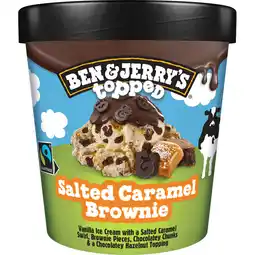 Jumbo Ben & Jerry's IJs Topped Salted Caramel Brownie 438 ml aanbieding