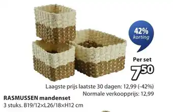 Jysk Rasmussen mandenset aanbieding