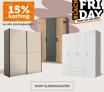 Woonexpress Op alle kledingkasten aanbieding