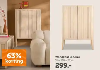 Woonexpress Wandkast Ciborro aanbieding