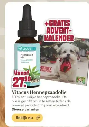 Discus Vitacus Hennepzaadolie aanbieding