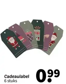 Wibra Cadeaulabel aanbieding