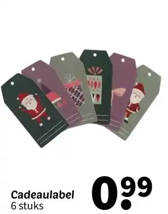 Wibra Cadeaulabel aanbieding