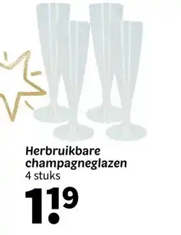 Wibra Herbruikbare champagneglazen aanbieding