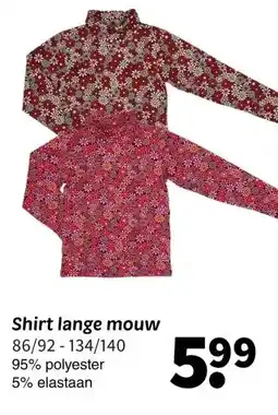 Wibra Shirt lange mouw aanbieding