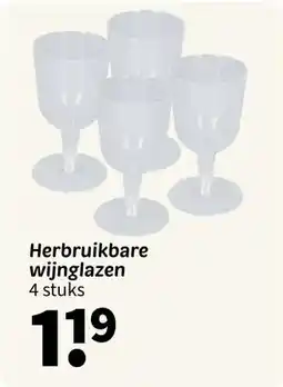 Wibra Herbruikbare wijnglazen aanbieding