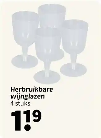 Wibra Herbruikbare wijnglazen aanbieding