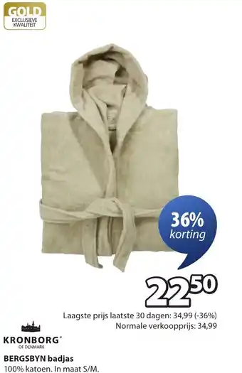 Jysk Bergsbyn badjas aanbieding