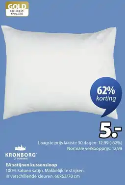 Jysk Kronborg EA satijnen kussensloop aanbieding