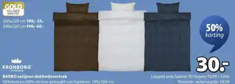 Jysk Kronborg Barbo satijnen dekbedovertrek aanbieding