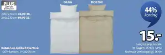 Jysk Katoenen dekbedovertrek aanbieding