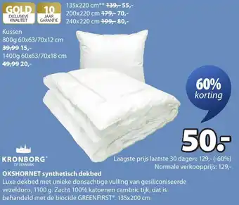 Jysk Kronborg Okshornet synthetisch dekbed aanbieding