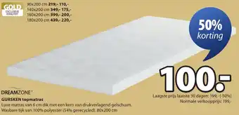 Jysk Dreamzone Gursken topmatras aanbieding